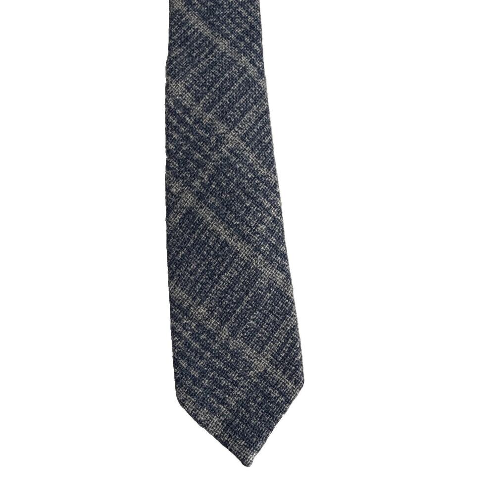 SUITSUPPLY Mens Virgin Wool Silk Blue Plaid Tie ITALY 3 X 60